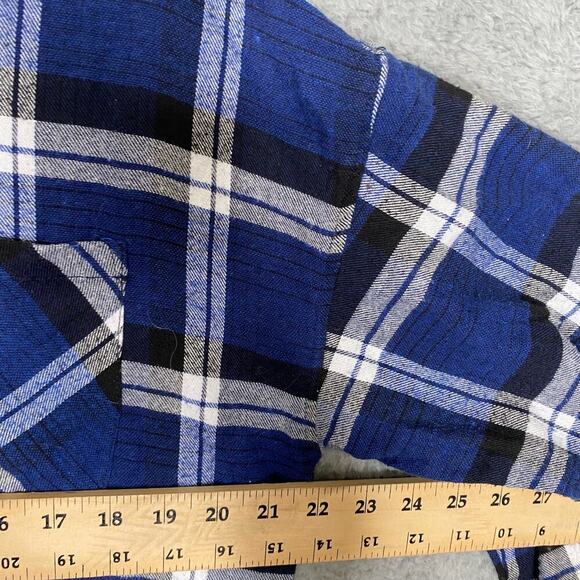 Fear of God FOG fifth collection plaid long sleeve flannel button up blue Large - Picture 8 of 10